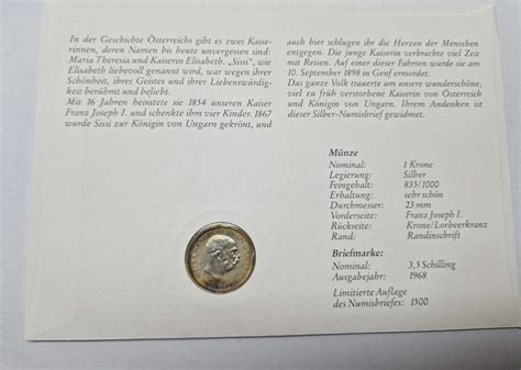 Krone Sterreich Ungarn Franz Joseph Sissi Numisbrief