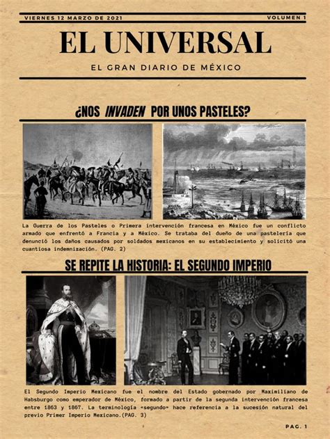 Periódico antiguo Historia Periodico de mexico Historia de mexico