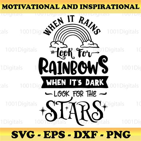 Motivation Svg Insprational Svg Look For The Stars Svg Cut File