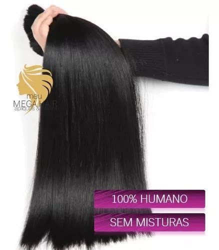 Cabelo Humano Liso Mega Hair 40cm 150grs Fio Brasileiro Parcelamento