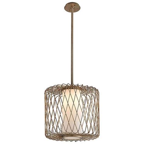 Hideaway Features A Frosted Glass Diffuser Surrounded By A Champagne Leaf Wire Shade Available