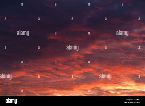 Stratocumulus clouds at sunset Stock Photo - Alamy