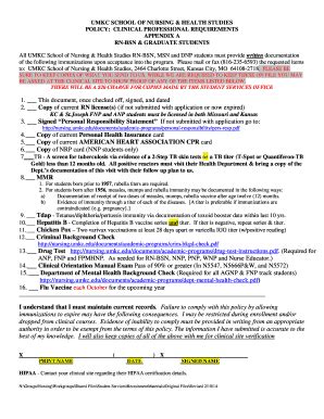 Umkc Immunization Form Fill And Sign Printable Template Online