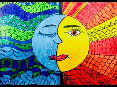 Mexican Sun and Moon Art | Eclipses art, Abstract art projects, Art ...