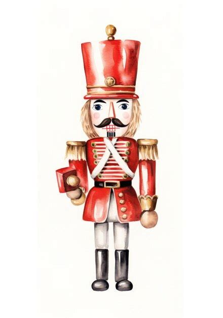 Premium Photo Christmas Nutcracker Watercolor Isolated