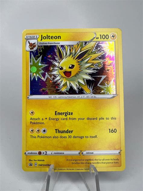 Jolteon Swsh Cosmos Holo Black Star Promo Pokemon Card Values Mavin