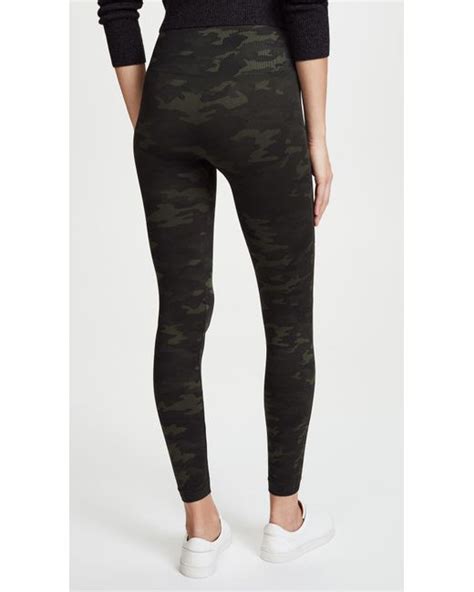 Spanx Synthetic Seamless Camo Leggings In Green Camo Green Lyst