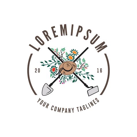 gardening logo vintage design concept template 612213 Vector Art at ...