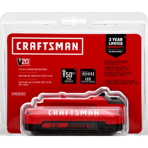 Craftsman Battery 20 Volts 20 Ah Lithium Ion 1 Each Instacart