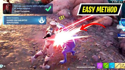 Damage Opponents With A Lightsaber Or Melee Weapon Fortnite YouTube