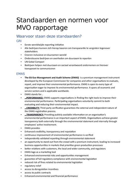 Standaarden Bestand Standaard Mvo Standaarden En Normen Voor Mvo