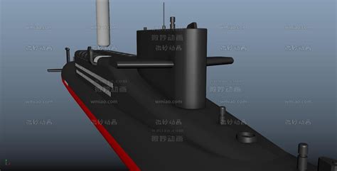 海军094型弹道导弹核动力潜水艇maya模型潜艇 Cg模型 微妙网