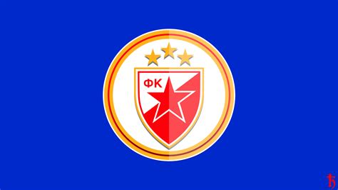 Sport Football Serbia Red Star Logo Crest Crvena Zvezda Soccer Clubs