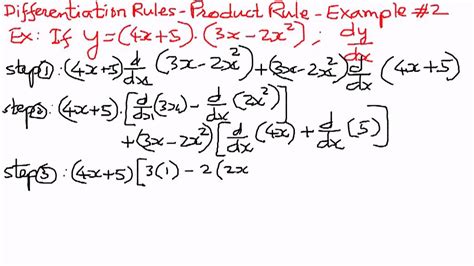 Differentiation Rules Product Rule Example 2 Youtube