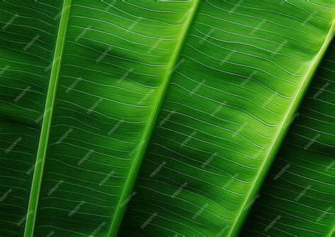 Premium Ai Image A Close Up Of A Banana Leaf