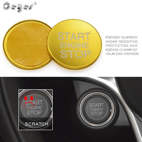 Buy Ceyes Car Engine Start Stop Push Button Ring Cover Case For Alfa