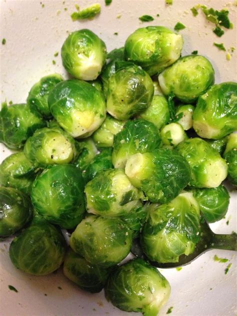 Steamed Frozen Brussels Sprouts Tossed With Butter And Salt And Pepper Or Use Garlic Salt In