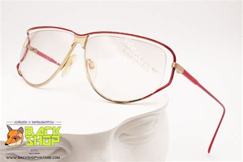 Neostyle Mod Jet 33 865 Vintage 80s Glasses Frame Eyeglass Half Rimmed Lenses And Redgold