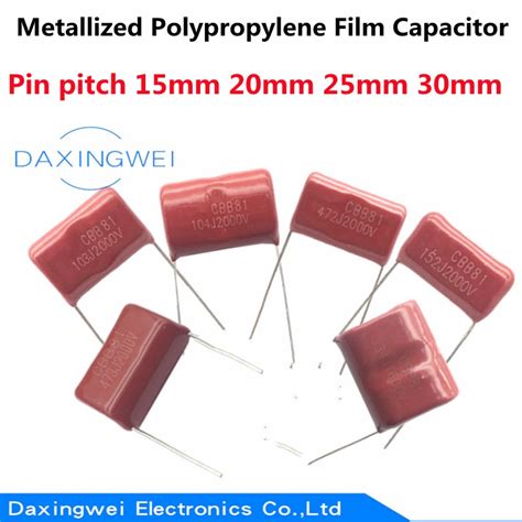 10pcs 2000V CBB81 Metallized Polypropylene Film Capacitor 102 472 103