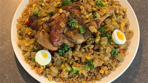 Recette De Riz Au Poulet Avec Sauce Thiebou Guinar Youtube Hot