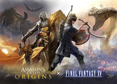 Toujours Plus Un Cross Over Final Fantasy Xv Et Assassins Creed Origins Annoncé Pop Culture