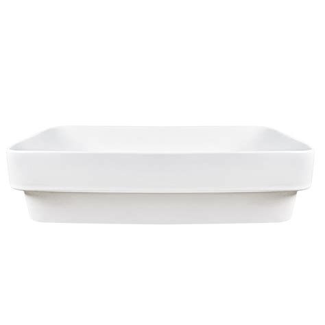 Deervalley Dv 1v0047 Ally 12 White Ceramic Rectangular Drop In