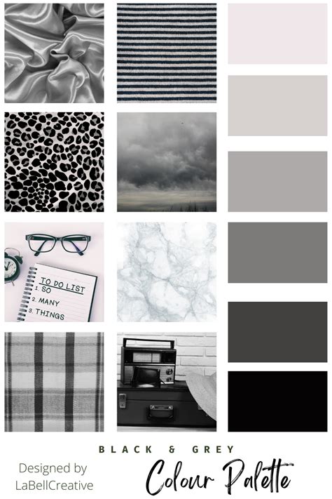 shades of grey colour palette, monotone grey colours, black and grey ...