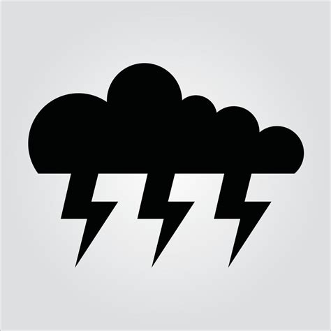 Isolated Glyph Thunder Bolt Icon Electricity Scalable Vector Graphic