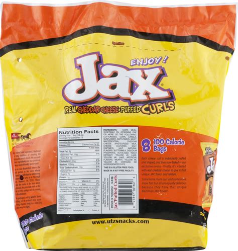 Jax Cheddar Cheese Puffed Curls 100 Calorie Bags