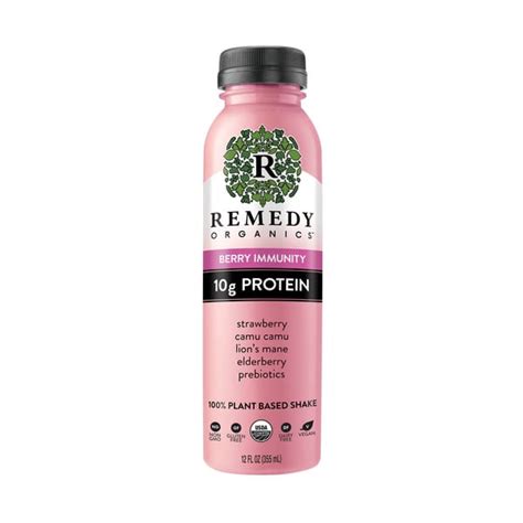 Gristedes Remedy Organics Berry Immunity Plant Based Protein Shake Ready To Drink Same Day