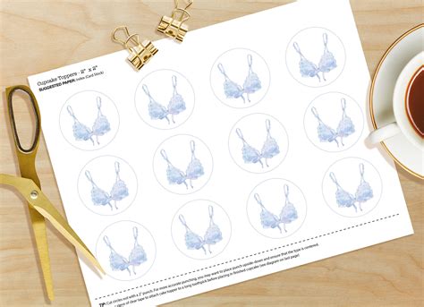 Lingerie Cupcake Toppers Lingerie Shower Cupcake Toppers Etsy