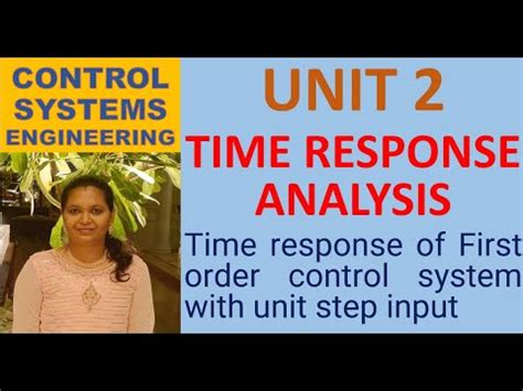 Time Response Of First Order Control System With Unit Step Input Unit