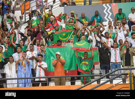 ABIDJAN COTE D IVOIRE JANUARY 29 Mauritania Fans During The