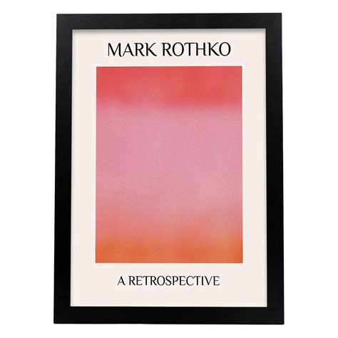 Lamina Artistica Decorativa Con Ilustración De Exposición Rothko 6