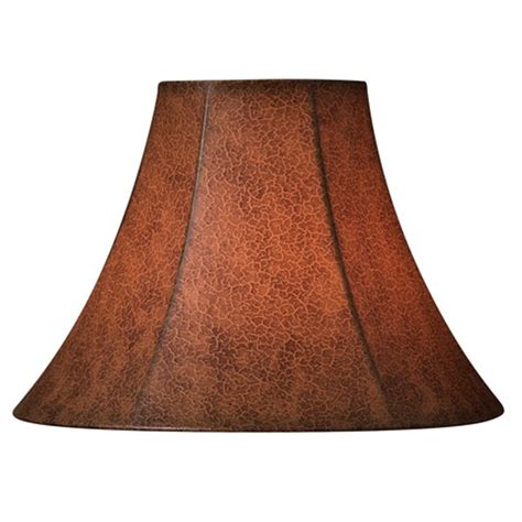 Medallion Lighting 9 H X 12 W Faux Leather Bell Lamp Shade Spider In Brown Wayfair