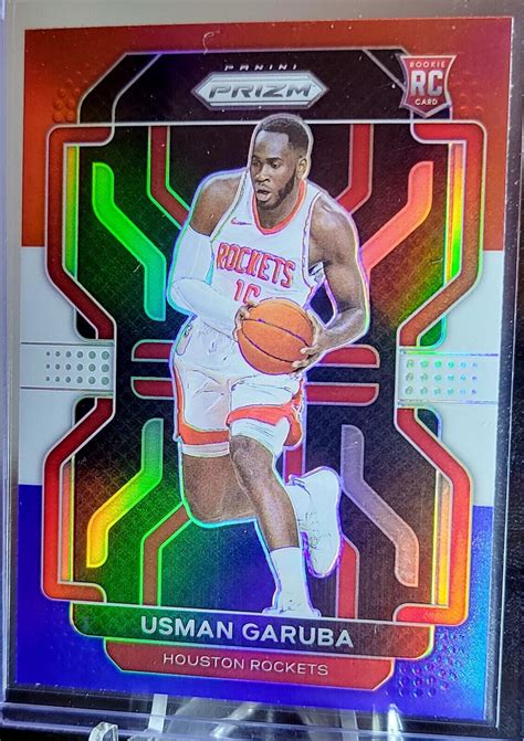 2021 22 Panini Prizm Usman Garuba Red White Blue Prizm Rookie 321