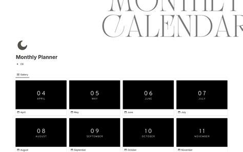 Top Monthly Planner Templates From Notion