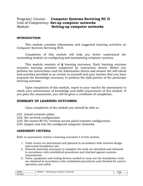 Css Nc Ii Module Set Up Computer Networks Pdf