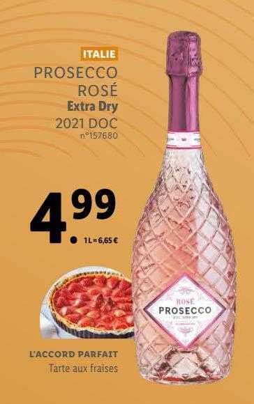 Promo Prosecco Rosé Extra Dry 2021 Doc chez Lidl iCatalogue fr