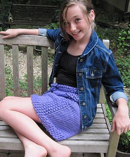 ravelry tween  teen skirt pattern  jean fleming