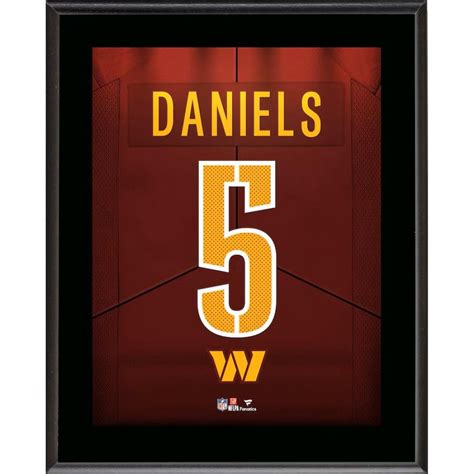 Jayden Daniels Commanders Jersey Number Plaque Pristine Auction