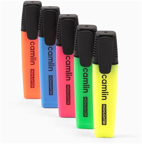 Camlin Office Highlighter Pack Of 5 Assorted Colors