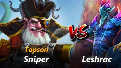 Topson Mid Sniper Vs Leshrac First 10 Minutes YouTube