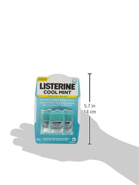 Listerine Cool Mint Pocketpaks Breath Strips Kills Bad Breath Germs 24