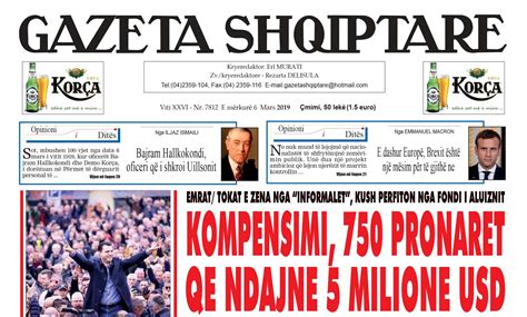 Shtypi I Dites Mars Gazeta Shqiptare Online