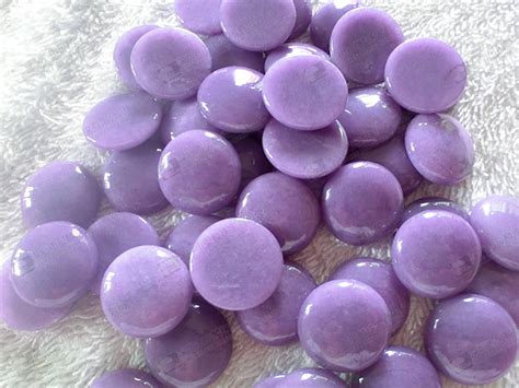 Wholesale Natural Gemstone Dyed Purple Jade Cabochon Loose Beads