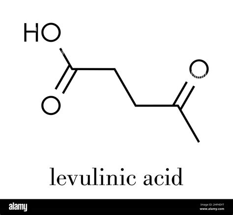 Levulinic Acid Molecule Made By Degradation Of Cellulose Potential