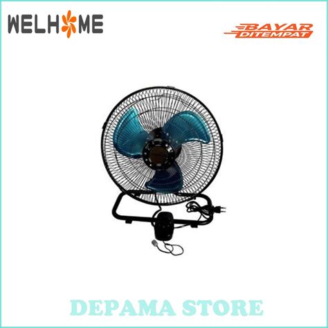 Jual Welhome Wh 1261m Kipas Angin Meja Dinding Desk Wall Fan Besi 12