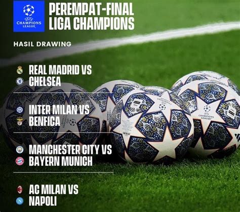 Hasil Drawing 8 Besar Liga Champion 2023 Partai Big Match Mcity