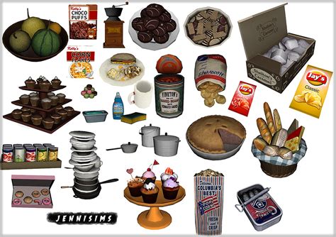 Downloads sims 4:Kitchen Supplies Decoratives(21 Items) | JenniSims